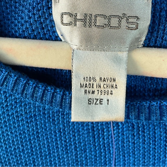 Chico’s Apparel Pebblestitch Sleeveless Knit Brilliant; NWT; M/8 - Picture 9 of 13